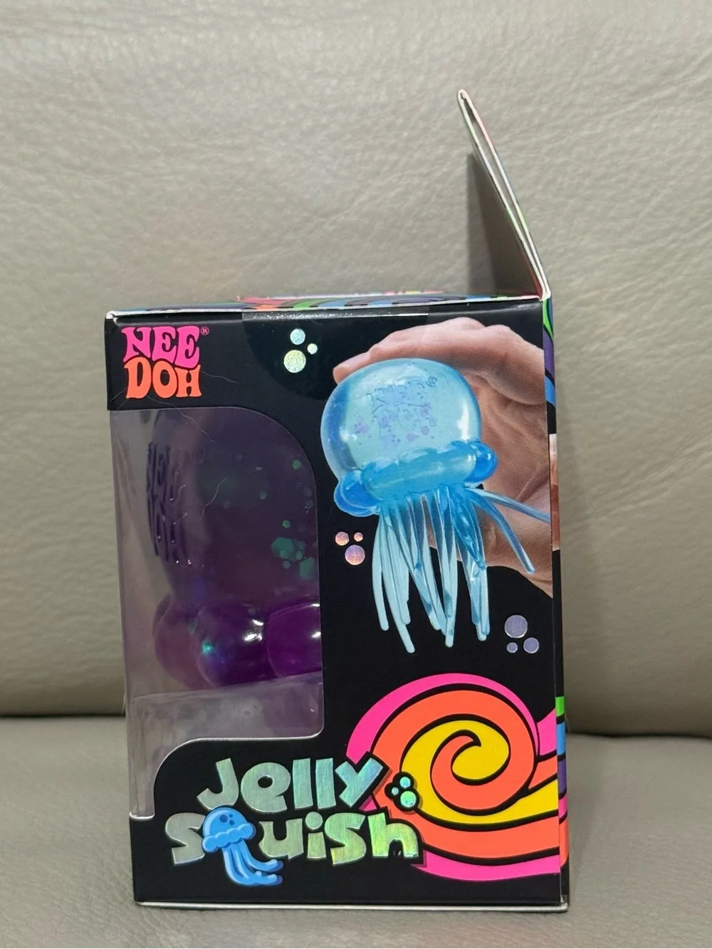 NEW Schylling NeeDoh Jelly Squish Jelly Fish Squishy Purple Super Solid Squish